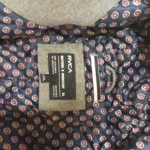 RVCA Nature x Industry lined hodded peacoat